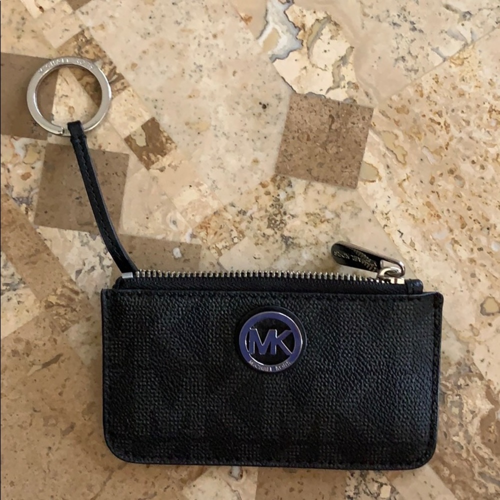 MK black keychain wallet